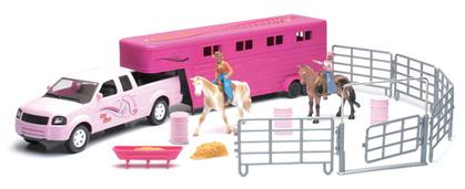 Ensemble Camion et Remorque Chevaux