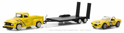 Ford F-100 1954 &amp; Ford Cobra 298 with Flatbed Trailer "Racing Hitch and Tow - Series 1"