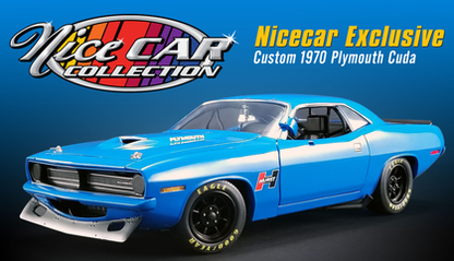 Plymouth Cuda 1970 "Trans Am Street Version Blue Cuda" NICE CAR COLLECTION Series 