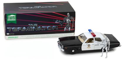 Dodge Monaco 1977 &quot;Metropolitan Police - Terminator&quot; Avec T-800 endoskeleton Figurine