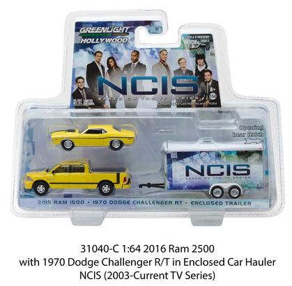 Dodge Ram 2500 2016 &amp; 1970 Dodge Challenger R/T in Enclosed Car Hauler "NCIS" Hollywood Hitch and Tow Series 4
