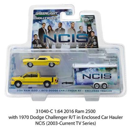 Dodge Ram 2500 2016 &amp; 1970 Dodge Challenger R/T in Enclosed Car Hauler "NCIS" Hollywood Hitch and Tow Series 4