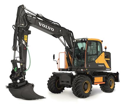 Volvo EWR150E Excavator with Steelwrist Tiltrotator and Nokian Tires