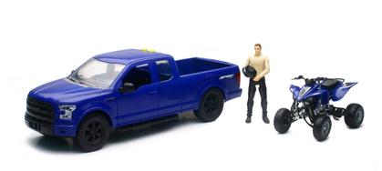 Ensemble Ford F-150 &amp; Yamaha ATV 1:14 (Plastique)