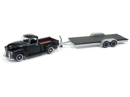 Chevrolet Pickup 1950 with Open Trailer