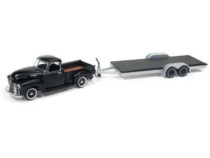 Chevrolet Pickup 1950 with Open Trailer