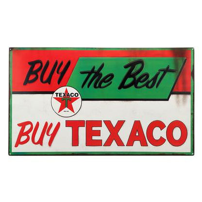 BUY TEXACO DOMED TIN SIGN 26"x15"
