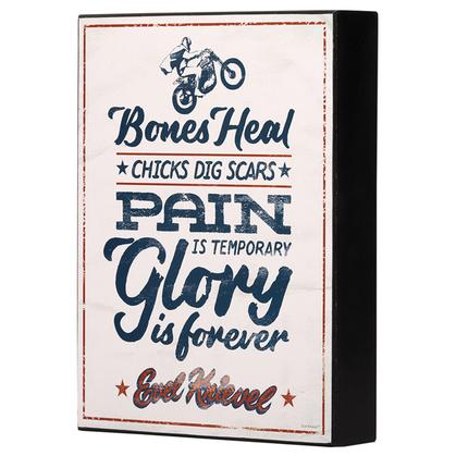 BONES HEAL EVEL KNIEVEL TABLE TOPPER 7"x9"