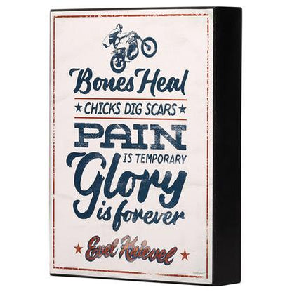BONES HEAL EVEL KNIEVEL TABLE TOPPER 7"x9"