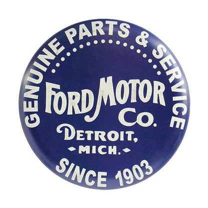 FORD VINTAGE LOGO BUTTON SIGN 12"x12"