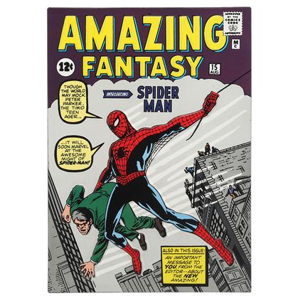 AMAZING FANTASY SPIDER-MAN DEBUT EMBOSSED TIN SIGN 10"x14.4"