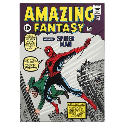 AMAZING FANTASY SPIDER-MAN DEBUT EMBOSSED TIN SIGN 10&quot;x14.4&quot;