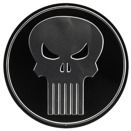 PUNISHER ROUND EMBOSSED TIN SIGN 12&quot;x12&quot;