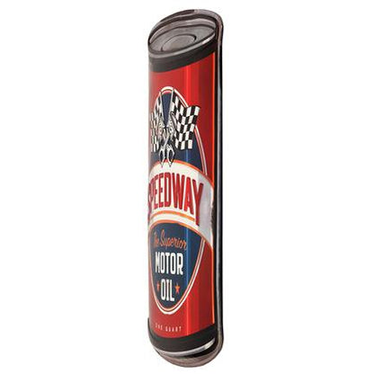 SPEEDWAY EMBOSSED CURVED TIN SIGN 16"x24"