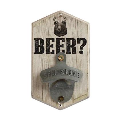 RUSTIC BEER? BEAR BOTTLE OPENER 3.5"X6"