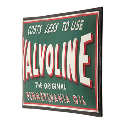 VALVOLINE DOMED TIN SIGN 26"X13"