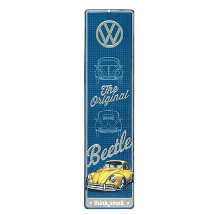 VOLKSWAGEN BEETLE EMBOSSED TIN SIGN 5"X20"