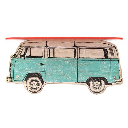 RETRO VOLKSWAGEN VAN WOOD SHELF 20&quot;X9.5&quot;