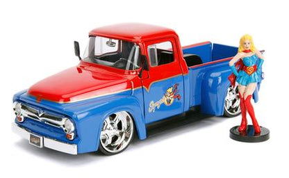 Ford F-100 Pickup 1956 with Supergirl Figure DC Comics Bombshells
