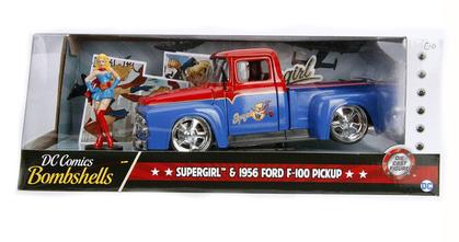 Ford F-100 Pickup 1956 with Supergirl Figure DC Comics Bombshells