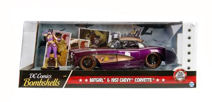 Chevrolet Corvette 1957 with Batgirl Figure DC Comics Bombshells