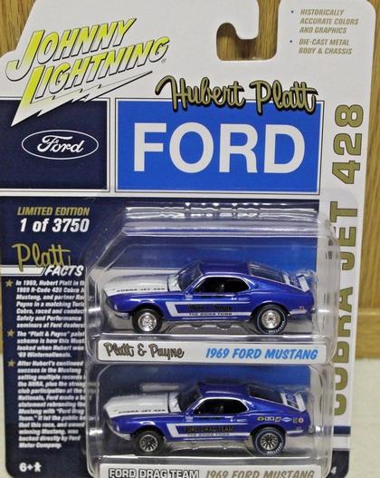 2 pack Johnny Lightning Ford Mustang 1969 "Hubert Platt"