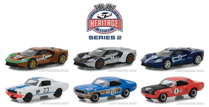 Set 1:64 Ford Racing Heritage Series 2
