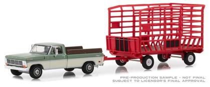 Ford F-100 1969 Farm &amp; Ranch Special (Long Bed) with Bale Throw Wagon "Hitch and Tow Series 15"
