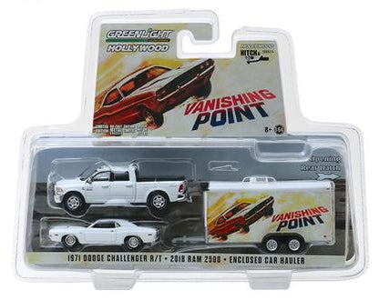 2018 Ram 2500 with 1970 Dodge Challenger R/T in Enclosed Car Hauler "Vanishing Point"