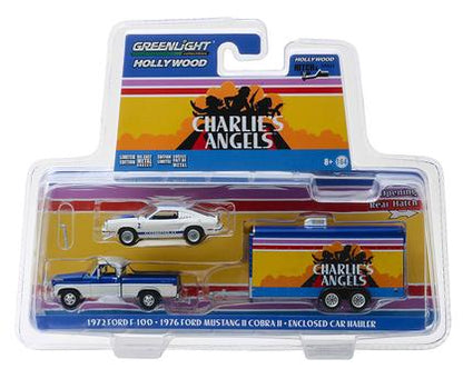 Ford F-100 1972 with 1976 Ford Mustang II Cobra II in Enclosed Car Hauler "Charlie&