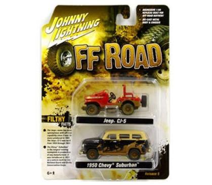 Ensemble Off Road Jeep CJ-5 &amp; 1950 Chevrolet Suburban