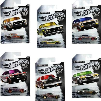 Hot Wheels 1:64 Zamac 50th Anniversary Assortment 6 Style Diecast