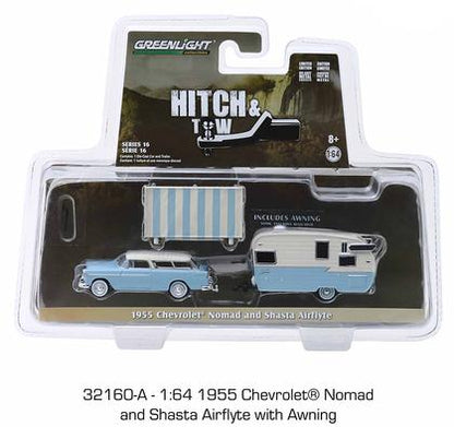 1955 Chevrolet Nomad and Shasta Airflyte with Awning "Hitch and Tow Series 16"