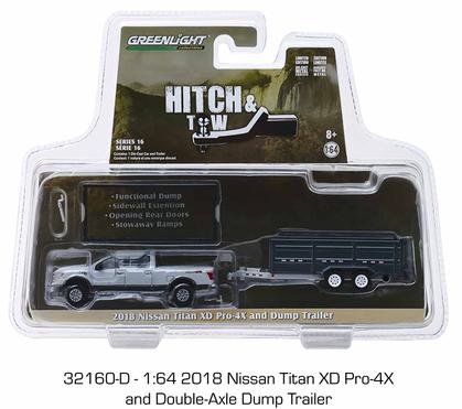 2018 Nissan Titan XD Pro-4X and Double-Axle Dump Trailer Hitch and Tow Series 16