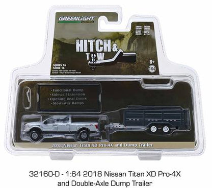 2018 Nissan Titan XD Pro-4X and Double-Axle Dump Trailer Hitch and Tow Series 16