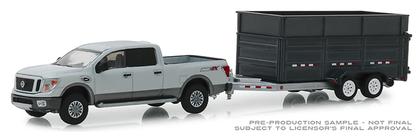 2018 Nissan Titan XD Pro-4X and Double-Axle Dump Trailer Hitch and Tow Series 16