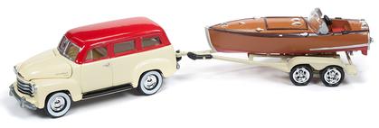 1950 Chevrolet Suburban with Vintage Speedster Wood Boat