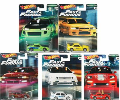 2019 Hot Wheels Fast &amp; Furious Original Fast Premium Complete Set of 5