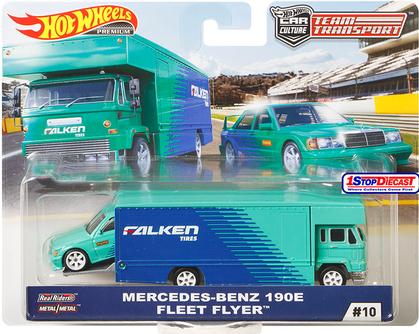 Hot Wheels 1:64 Team Transport &quot;D&quot; - Mercedes-Benz 190E &quot;Falken Tires&quot;