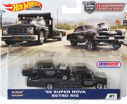 Hot Wheels 1:64 Team Transport &quot;D&quot; - Chevrolet Nova 1966 - Retro Rig