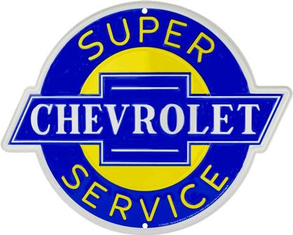 Chevrolet Super Service Round Sign 24"