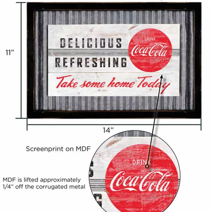 Enseigne Coca-Cola 11&quot;x14&quot;