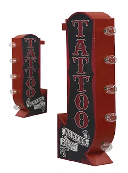 ENSEIGNE LUMINEUSE DOUBLE FACE Tattoo