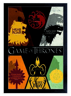 Framed  11"x17" Game of Thrones