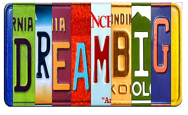 License Plate Dream Big