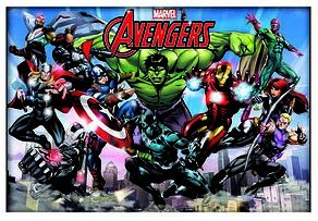 Canvas 24&quot;x36&quot; Marvel Avengers Jumping