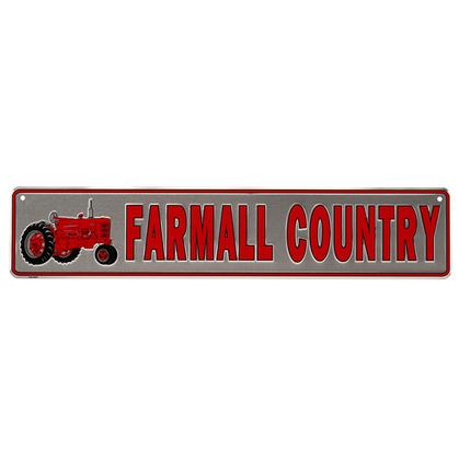 FARMALL COUNTRY TIN STREET SIGN 24x5