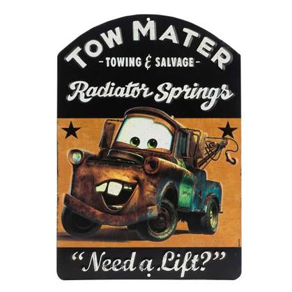 TOW MATER EMBOSSED TIN SIGN 9x13