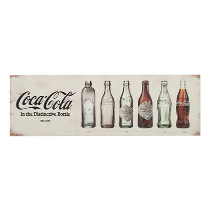 COCA-COLA EVOLUTION EMBOSSED TIN SIGN 30x9.5