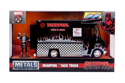 Tacos El Guero Food Truck in Black with Deadpool Figure